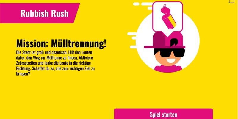 Mission richtige Mülltrennung: Neues Multitasking-Spiel Rubbish Rush ist online - Foto: presseportal.de
