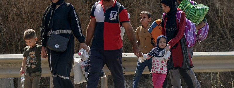 Eine libanesische Familie auf der Flucht. (Archivbild) - Foto: Marwan Naamani/dpa