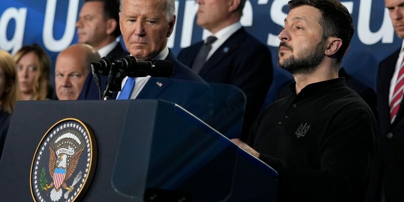 US-Präsident Joe Biden und der Präsident der Ukraine Wolodymyr Selenskyj (Archivbild) - Foto: Susan Walsh/AP/dpa