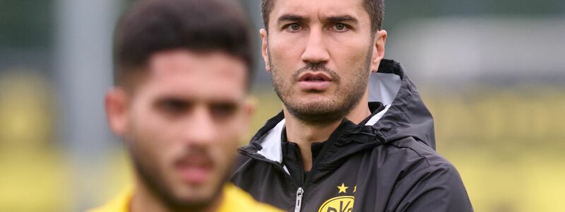 Will mit seinem Team die richtige Reaktion auf das 1:5 in Stuttgart zeigen: BVB-Trainer Nuri Sahin (r) - Foto: Bernd Thissen/dpa