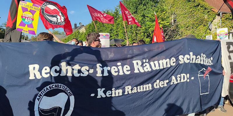 Demo gegen AfD-Wahlparty in Brandenburg am 22.09.2024 - Foto: über dts Nachrichtenagentur