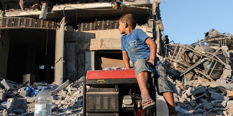 Ein Jahr Krieg in Gaza: Kinder haben alles verloren - Foto: presseportal.de