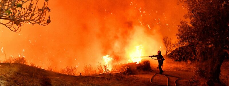 Der Kampf gegen die Flammen ist äußerst gefährlich. - Foto: Uncredited/AP/dpa