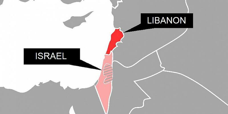 Karte von Israel und Libanon (Archiv) - Foto: über dts Nachrichtenagentur