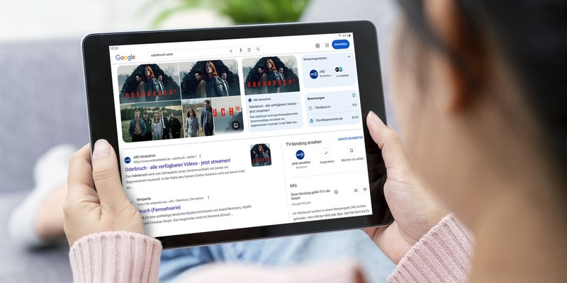 Bessere Suchergebnisse für Inhalte der ARD Mediathek / Mehr ARD-Empfehlungen für Nachrichten, Dokus und Serien bei Google - Foto: presseportal.de