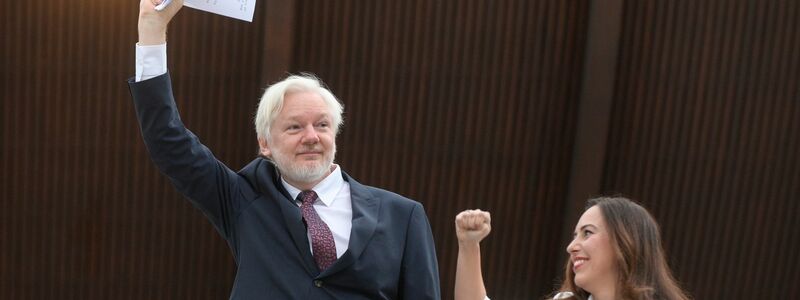 Assange spricht erstmals öffentlich in Freiheit.  - Foto: Pascal Bastien/AP