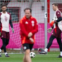 Jamal Musiala trainiert schon wieder beim FC Bayern.  - Foto: Sven Hoppe/dpa