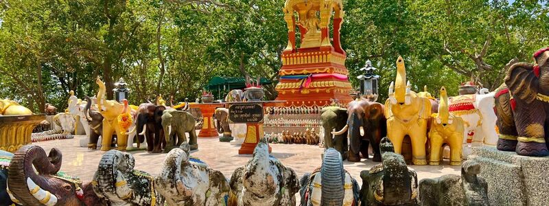 Elefanten gelten in Thailand als Glücksbringer und werden mit vielen Statuen geehrt. (Archivbild) - Foto: Carola Frentzen/dpa