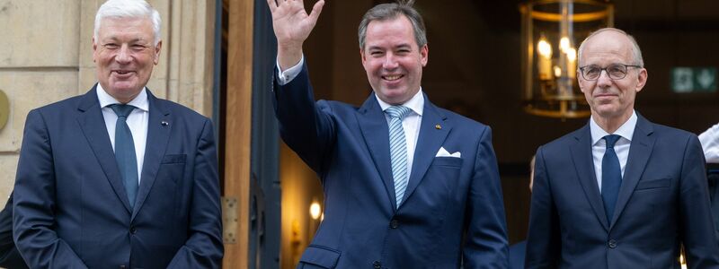 Prinz Guillaume, Erbgroßherzog von Luxemburg, schwört nach seiner Ernennung zum «Lieutenant-Représentant» im Abgeordnetenhaus auf die luxemburgische Verfassung. - Foto: Harald Tittel/dpa