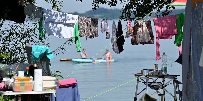 Camping-Idylle war in diesem August besonders gefragt. - Foto: Uwe Lein/dpa