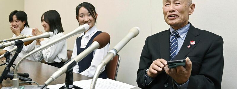 Tomoyuki Minomaki, Präsident von Nihon Hidankyo , gehört zu den Zehntausenden Überlebenden der Atombombenabwürfe über Japan. - Foto: Moe Sasaki/Kyodo News/AP/dpa