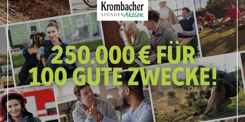 250.000 Euro für 100 gute Zwecke: Jetzt Vorschläge einreichen bei der Krombacher Spendenaktion - Foto: presseportal.de