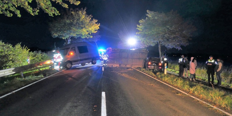 POL-CUX: Bundesstraße 73 im Bereich Hemmoor - Wildunfall mit erheblichen Folgen (Lichtbild in der Anlage) - Foto: presseportal.de