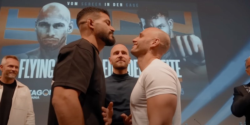 Flying Uwe kündigt vor 58.000 Zuschauern (Weltrekord) Oktagon Hauptkampf gegen Ediz an - Foto: presseportal.de