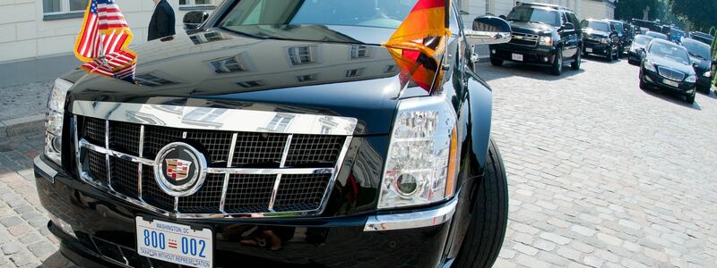 Steht ein gepanzerter Cadillac wie dieser in Deutschland, ist ein US-Präsident nicht weit. - Foto: picture alliance / dpa