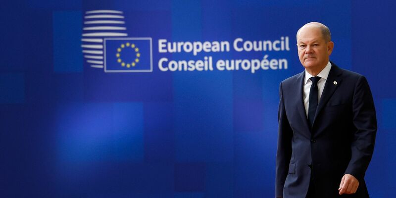 Kanzler Scholz beim EU-Gipfel - Foto: Geert Vanden Wijngaert/AP/dpa