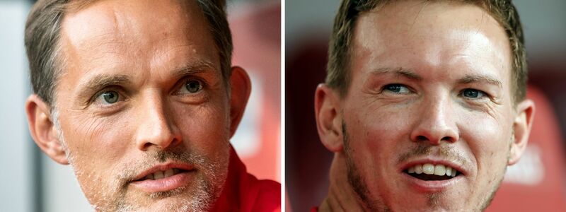 Thomas Tuchel (l.) und Julian Nagelsmann bevorzugen beide derzeit einen Nationaltrainer-Posten. - Foto: Robert Michael/Jan Woitas/dpa