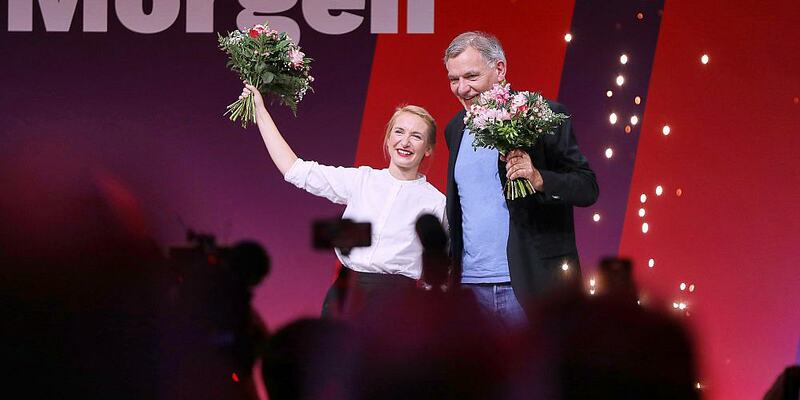 Ines Schwerdtner und Jan van Aken am 19.10.2024 - Foto: über dts Nachrichtenagentur