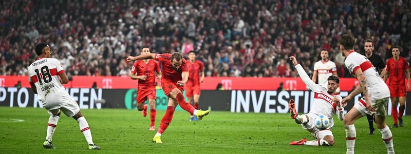 Harry Kane (M) schießt Bayern München zum Sieg. - Foto: Tom Weller/dpa