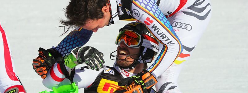 Rivalen, aber auch Freunde: Felix Neureuther (oben) und Marcel Hirscher. - Foto: Michael Kappeler/dpa