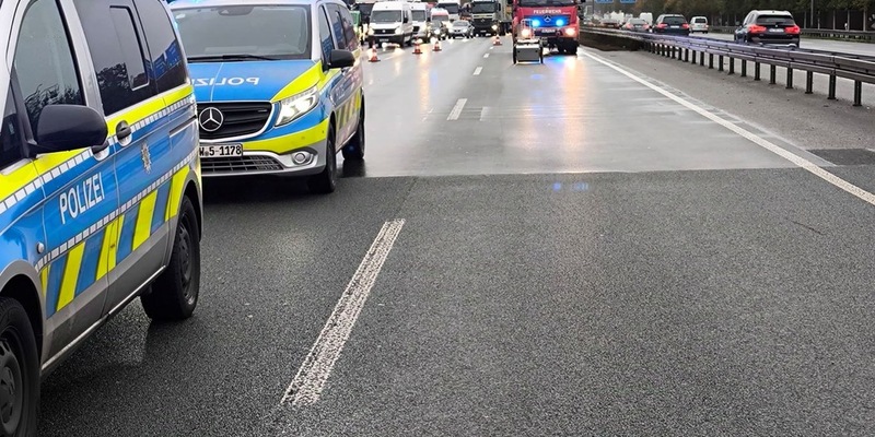 FW-OB: Verkehrsunfall auf der BAB A3: Zwei Verletzte - Foto: presseportal.de