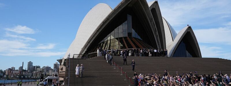 Ein Besuch am weltberühmten Opernhaus von Sydney bildete den Abschluss des offiziellen Teils der Reise. - Foto: Aaron Chown/PA Wire/dpa