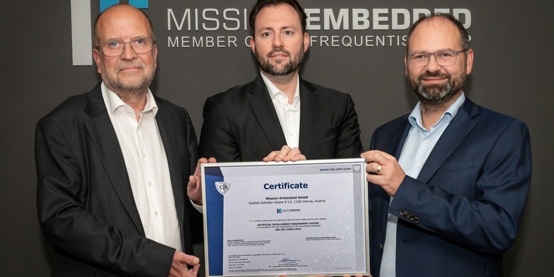 Mission Embedded erhält als erstes österreichisches Unternehmen die ISO 42001 Zertifizierung für die Entwicklung von KI-Systemen - Foto: presseportal.de