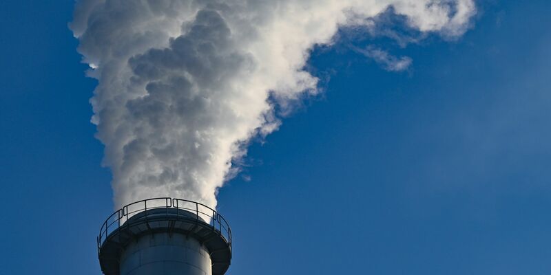 Dampf und Abgase aus einem Fabrikschornstein (Archivbild) - Foto: Patrick Pleul/dpa