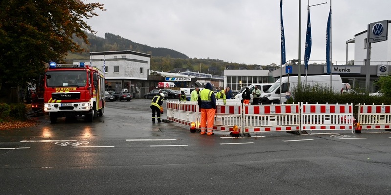 FF Olsberg: Rohrbruch in Olsberg - Foto: presseportal.de