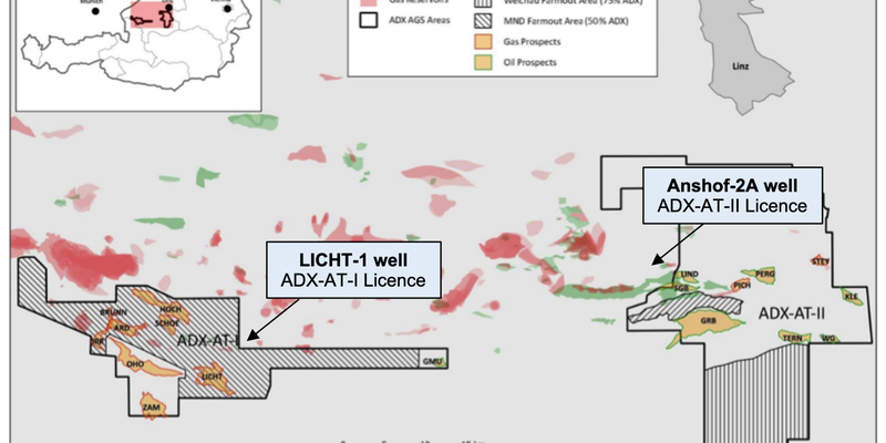 Übersicht ADX-Lizenzen Oberösterreich - Foto: ADX Energy über pressetext.de