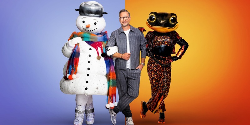 Der Schneemann Matthias Opdenhövel Der Feuersalamander The Masked Singer - Foto: Joyn/Nadine Rupp, presseportal.de