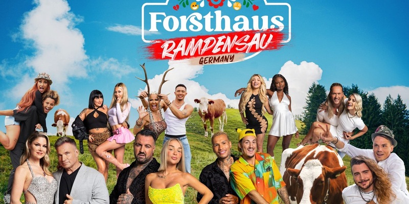 Carina Nagel Chika Oambrose Yvonne Woelke Peter Klein Gina Alicia Luisa Krappmann Cosimo Citilio Emmy Russ Ginger Wollersheim Alain Wollersheim Jona Steinig Micha Schüler Melody Haase Noella Mbomba Nico Schwanz Viktoria 'Dodi' Schuler Béla Klentze Marvin Linke Forsthaus Rampensau Germany - Foto: Joyn/Nadine Rupp, presseportal.de