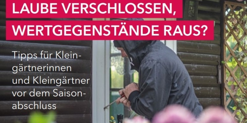 POL-HL: HL- St. Jürgen / Einbruchschutzprävention im Kleingartenverein - Foto: presseportal.de
