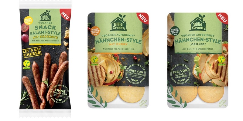 Hähnchen-Style oder Salami-Snack? Hauptsache lecker und vegan! / Billie Green präsentiert neue Aufschnitt-Sorten und deftigen Snack - Foto: presseportal.de