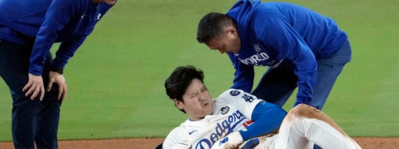 Japans Baseball-Star Shohei Ohtani verletzte sich. - Foto: Julio Cortez/AP/dpa