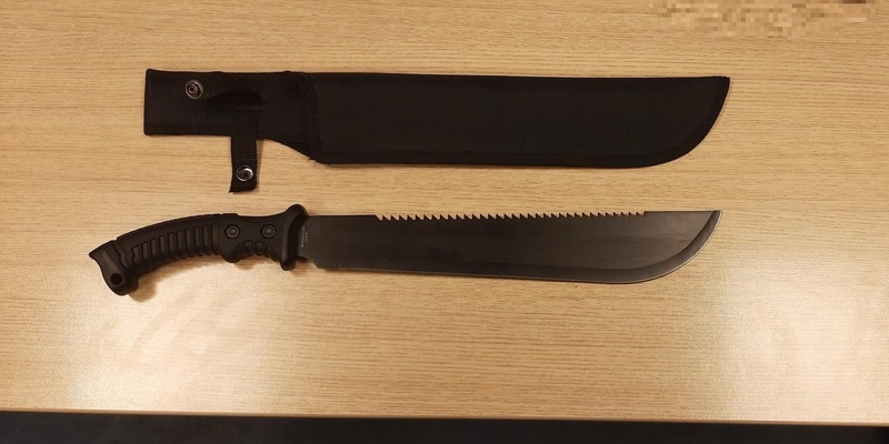 BPOL-HH: Jugendlicher ohne Fahrschein, aber mit Machete im Zug- Sicherstellung durch Bundespolizei- - Foto: presseportal.de