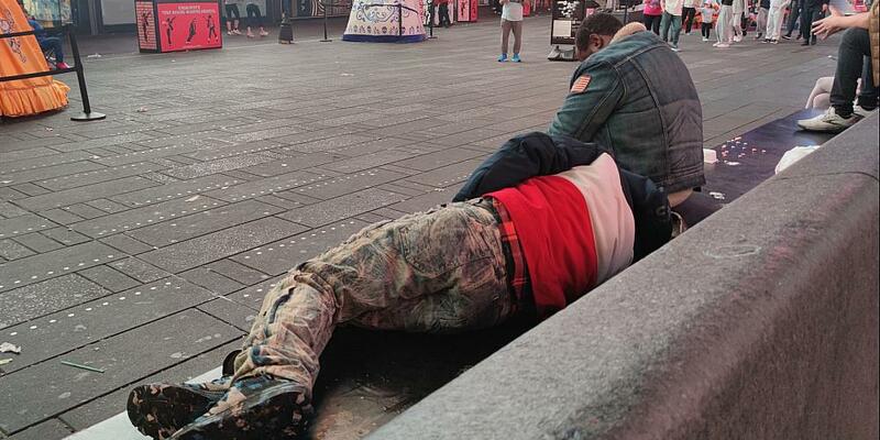 Obdachlose in den USA am Times Square - Foto: über dts Nachrichtenagentur