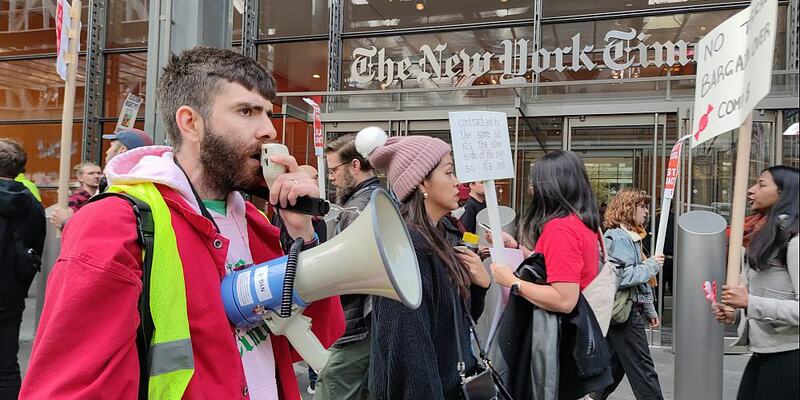 Mitarbeiterprotest bei der New York Times am 04.11.2024 - Foto: über dts Nachrichtenagentur