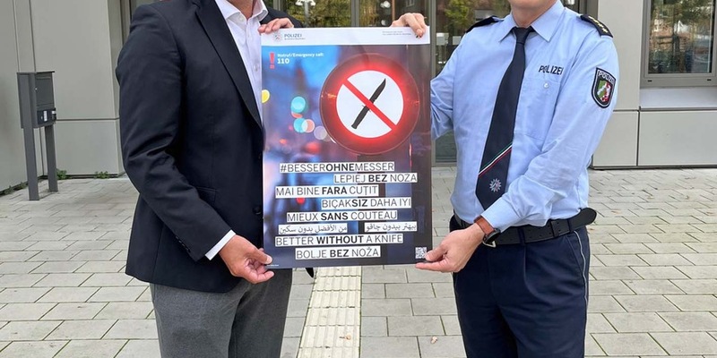 POL-BN: Bekämpfung der Messergewalt - Start der Plakatkampagne #BesserOhneMesser - Foto: presseportal.de