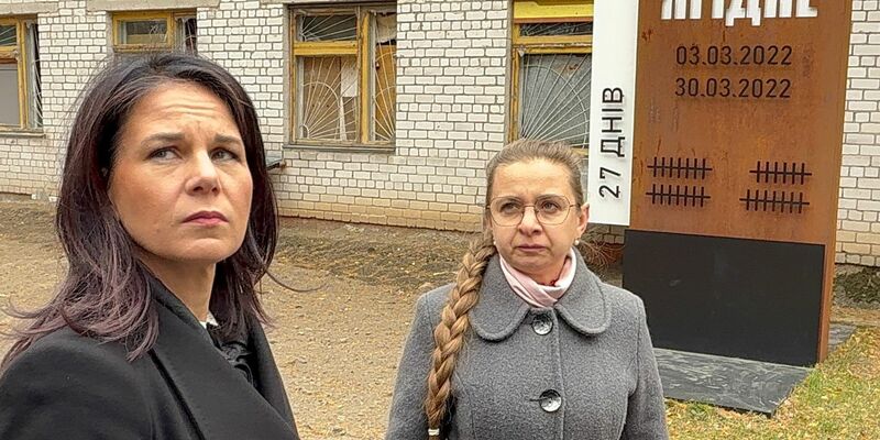 Im Keller der Dorfschule von Jahidne, die damals Hauptquartier der Besatzer war, setzten die Russen vom 3. bis zum 31. März 2022 mehr als 350 Bewohnerinnen und Bewohner fest. - Foto: Jörg Blank/dpa