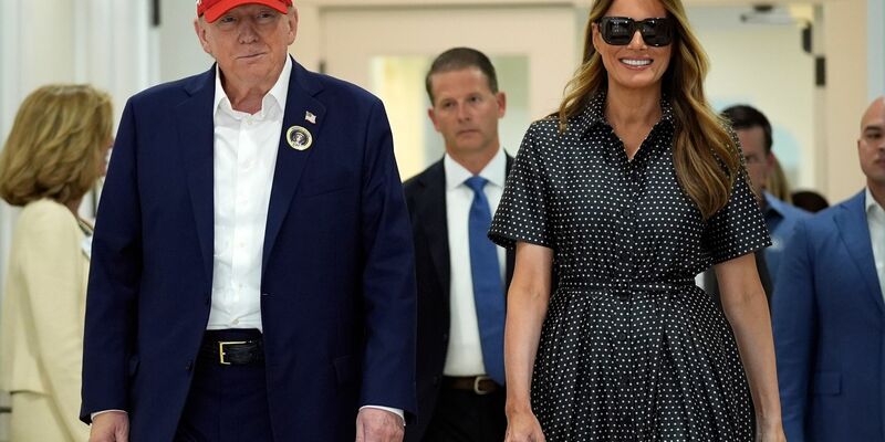 Trump am Wahltag. - Foto: Evan Vucci/AP
