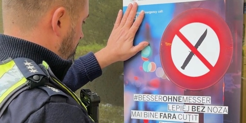 POL-DO: Bekämpfung der Messerkriminalität - Plakataktion als weiterer Baustein auch in Dortmund gestartet - Foto: presseportal.de