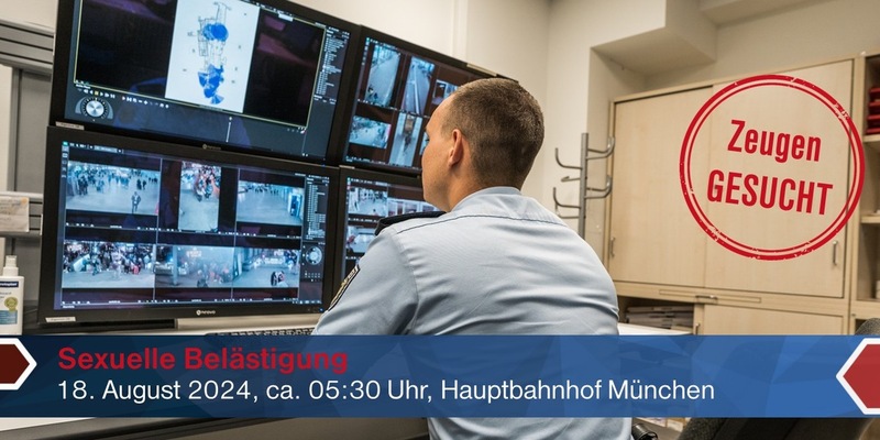 Bundespolizeidirektion München: Unbekannter belästigt Frau am Münchener Hauptbahnhof / Geschädigte wird gebeten, sich zu melden - Foto: presseportal.de