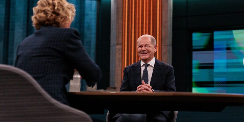 Scholz trat live in der ARD-Sendung von Caren Miosga auf. - Foto: Carsten Koall/dpa