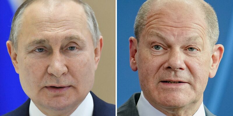 Kremlchef Wladimir Putin sagt immer wieder, offen für Gespräche zu sein - auch mit Kanzler Olaf Scholz, selbst zum Hörer greifen werde er aber nicht. (Archivbild) - Foto: ---Kay Nietfeld/dpa/AP/sputnik/dpa
