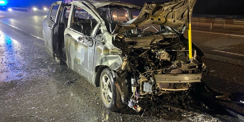 POL-PDNW: Unfall mit PKW Brand - Foto: presseportal.de