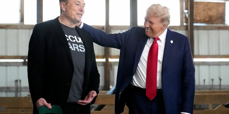 Elon Musk und Donald Trump. (Archivbild) - Foto: Alex Brandon/AP/dpa