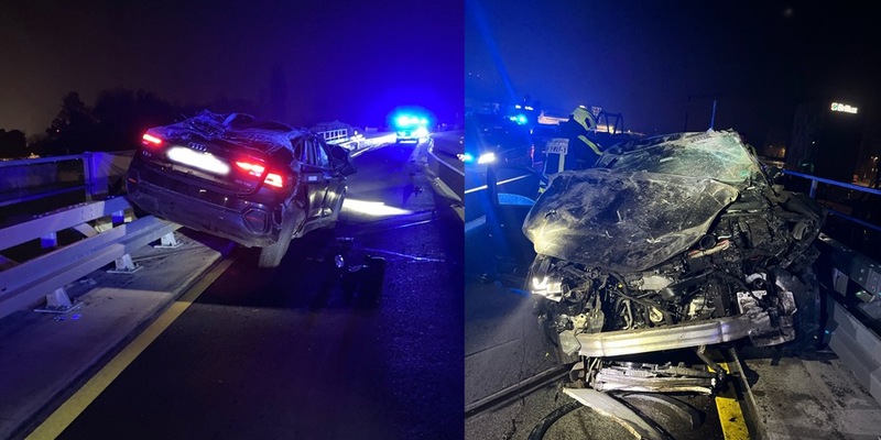 POL-MS: Unfall auf der B51 - alkoholisierter 22-Jähriger kollidiert mit Baustellenschutzplanke und flüchtet verletzt - Foto: presseportal.de