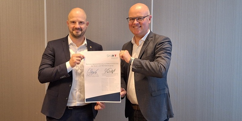 VSHEW und Landesregierung Schleswig-Holstein unterzeichnen Vereinbarung zur Dekarbonisierung der Energieversorgung - Foto: presseportal.de