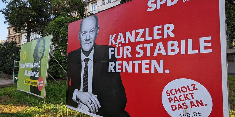 Wahlplakate von Grünen und SPD zur Bundestagswahl 2021 (Archiv) - Foto: über dts Nachrichtenagentur